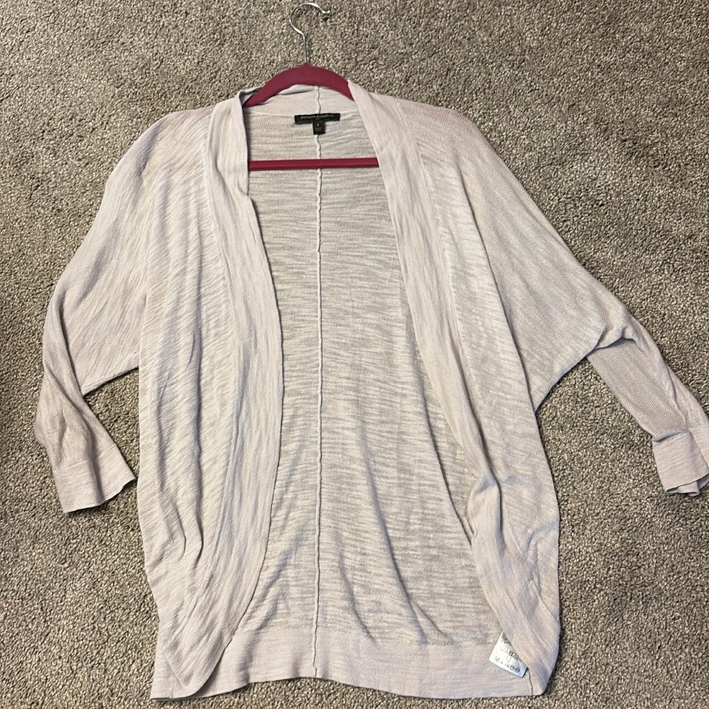 Banana Republic Light Beige Open-Front Cardigan
